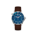 Bracelet caoutchouc pour OMEGA® Seamaster Diver 300M Co-Axial 41mm Bleu Ceramique bracelets en caoutchouc ZEALANDE Brown Brushed Classic