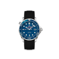 Rubber Strap for OMEGA® Seamaster Diver 300M Co-Axial 41mm Blue Ceramic Rubber Straps ZEALANDE Black Brushed Classic