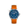 bracelet en caoutchouc pour OMEGA® Seamaster Diver 300M Co-Axial 41mm Blue Ceramic bracelets en caoutchouc ZEALANDE Orange Brushed Classic