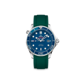 bracelet en caoutchouc pour OMEGA® Seamaster Diver 300M Co-Axial 41mm Blue Ceramic bracelets en caoutchouc ZEALANDE Green Brushed Classic