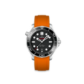bracelet en caoutchouc pour OMEGA® Seamaster Diver 300M Co-Axial 42mm Black Ceramic Steel - Gold 