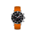 bracelet en caoutchouc pour OMEGA® Seamaster Diver 300M Chronograph 41,5mm bracelets en caoutchouc ZEALANDE Orange Brushed Classic
