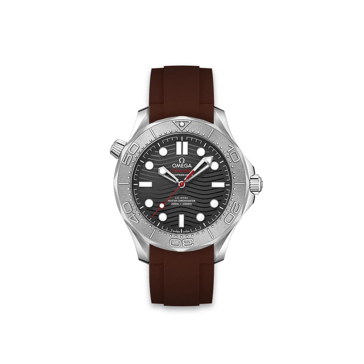 Rubber Strap for OMEGA® Seamaster Diver 300M Co-Axial 42mm Black Ceramic "Nekton"