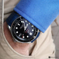 Rubber Strap for OMEGA® Seamaster Diver 300M Co-Axial 41mm Black Ceramic Rubber Straps ZEALANDE Blue Brushed Classic