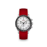 Correa de caucho para OMEGA® Speedmaster 3861 Blanco