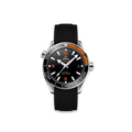 Rubber Strap for OMEGA® Seamaster Planet Ocean 600M Co-Axial 43,5mm Black & Orange