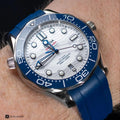 Rubber Strap for OMEGA® Seamaster Diver 300M Co-Axial 42mm  Blue Ceramic 