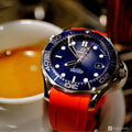 bracelet en caoutchouc pour OMEGA® Seamaster Diver 300M Co-Axial 41mm Blue Ceramic