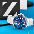 bracelet en caoutchouc pour OMEGA® Seamaster Diver 300M Co-Axial 42mm Blue Ceramic