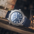 bracelet en caoutchouc pour OMEGA® Seamaster Diver 300M Co-Axial 42mm Blue Ceramic 