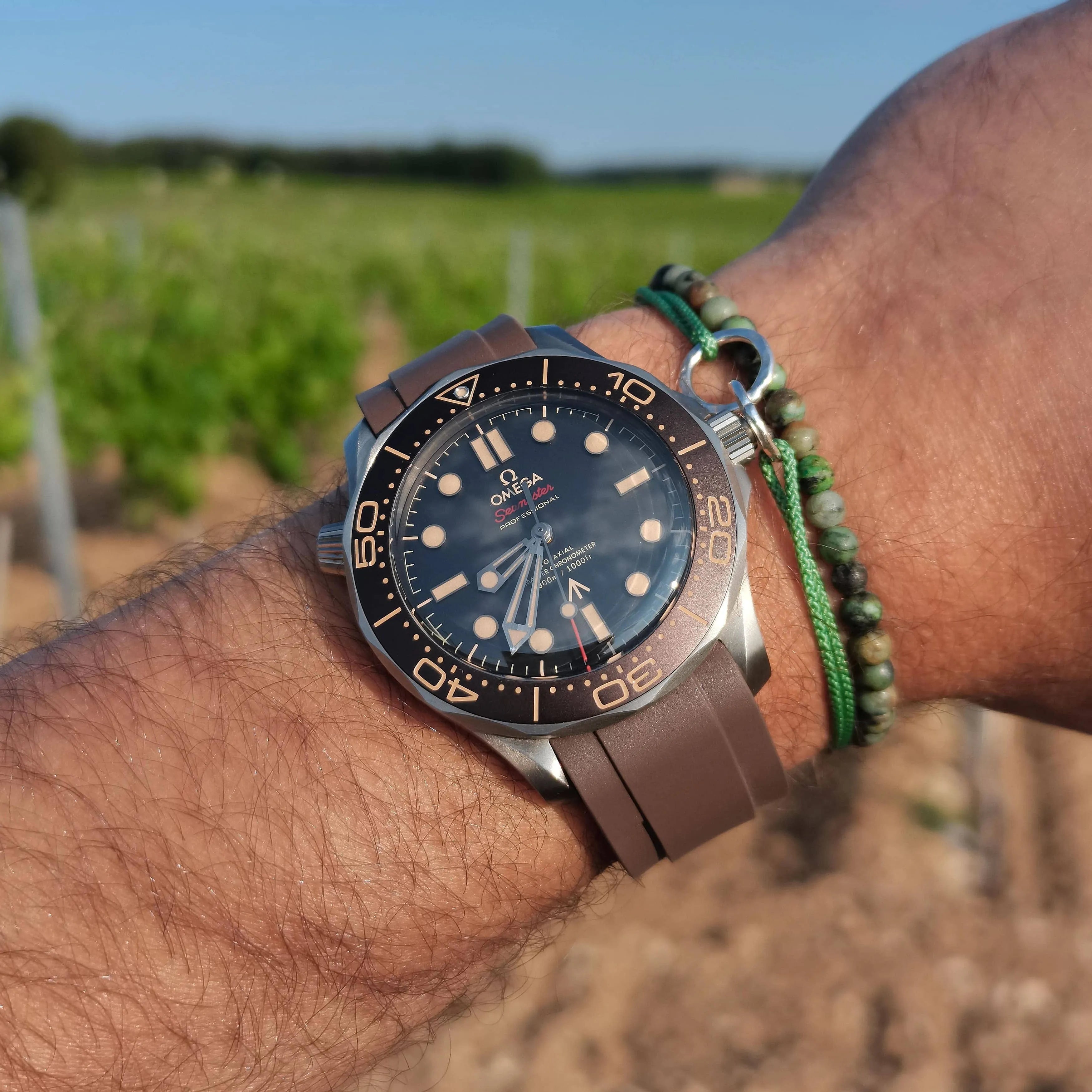 Seamaster 300m leather strap discount