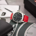 Straight Rubber Strap For Panerai® Luminor Base Logo