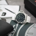 Straight Rubber Strap For Panerai® Luminor Base Logo