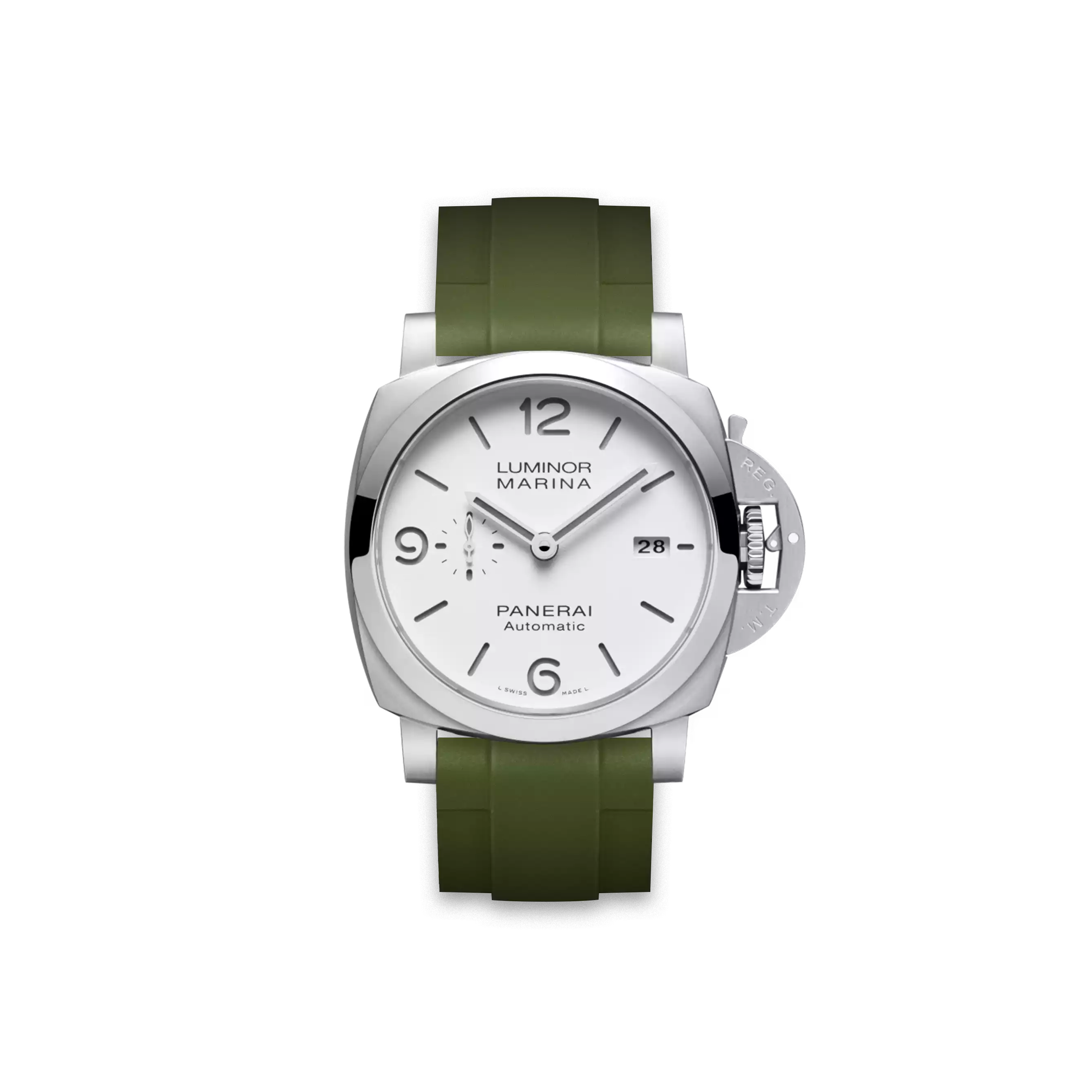 24mm Straight Rubber Strap For Panerai® Luminor Marina White Dial 24mm Straight Rubber Strap For Panerai® Luminor Marina White Dial