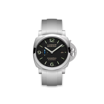 24mm Straight Rubber Strap For Panerai® Luminor Marina Black Dial