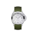 Straight Rubber Strap For Panerai® Luminor Quaranta White Dial