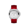 Straight Rubber Strap For Panerai® Luminor Quaranta White Dial