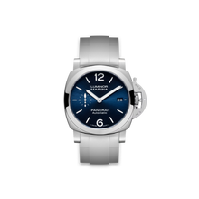  Gerade Kautschukarmband Für Panerai® Luminor Quaranta Blaues Zifferblatt