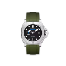  Gerade Kautschukarmband Für Panerai® Submersible QuanrantaQuattro Schwarzes Zifferblatt