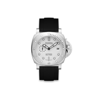 Straight Rubber Strap For Panerai® Submersible QuanrantaQuattro White Dial