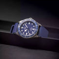 22mm wide Single Pass Rubber Strap for Tudor® Pelagos FXD Blue Dial