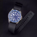 22mm wide Single Pass Rubber Strap for Tudor® Pelagos FXD Blue Dial