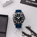 bracelet en caoutchouc pour OMEGA® Seamaster Planet Ocean 42mm (calibre 2500) bracelets en caoutchouc ZEALANDE Blue Brushed Classic