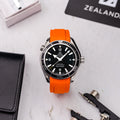 bracelet en caoutchouc pour OMEGA® Seamaster Planet Ocean 42mm (calibre 2500) bracelets en caoutchouc ZEALANDE Orange Brushed Classic