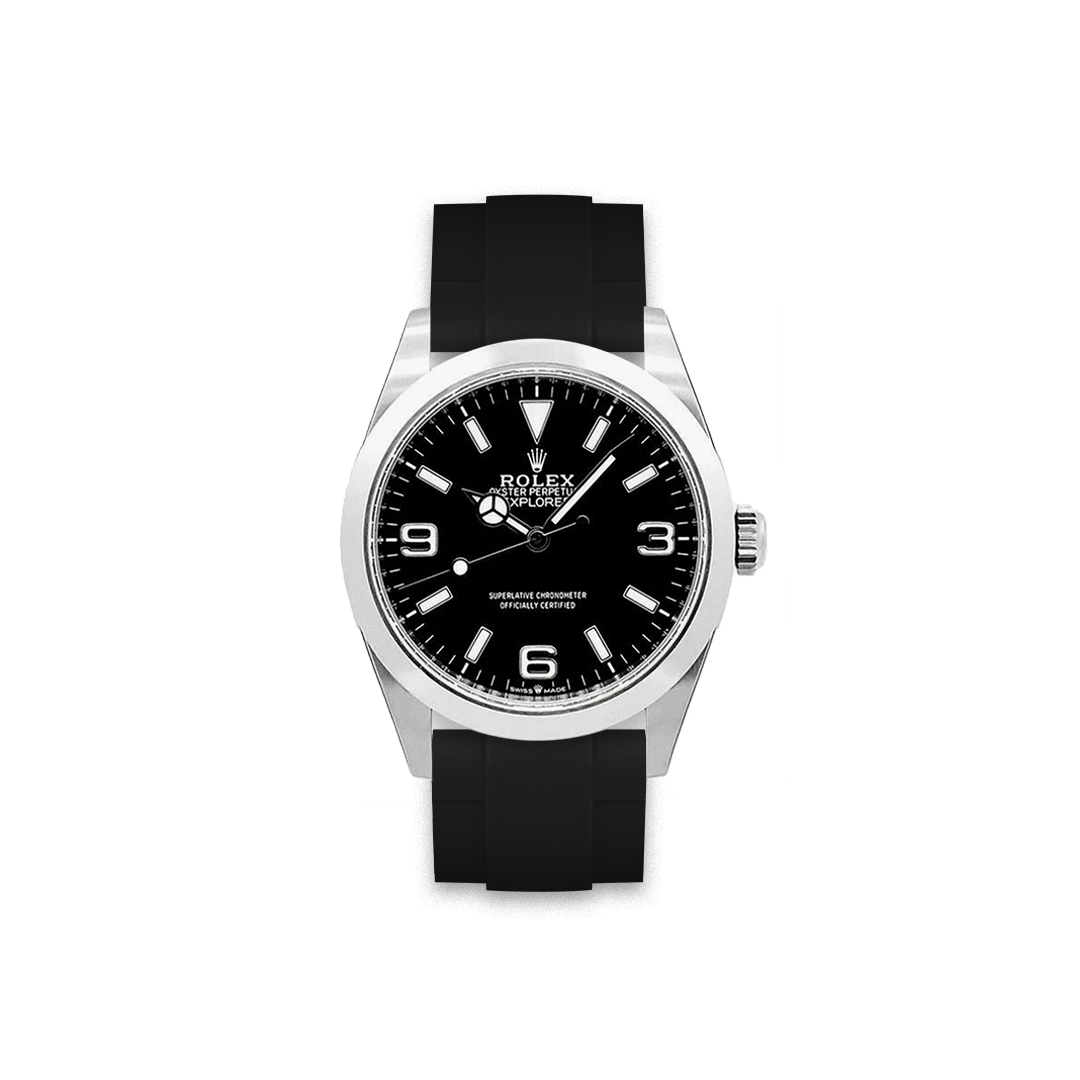 21mm Straight Rubber Watch Strap for Rolex® Explorer 1 40mm 224270