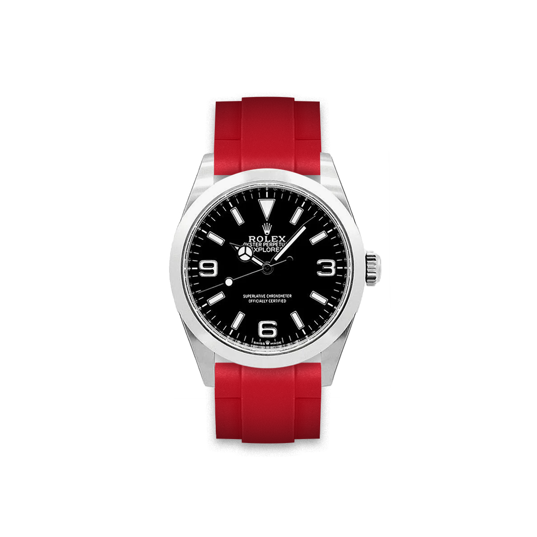 21mm Straight Rubber Watch Strap for Rolex® Explorer 1 40mm 224270 21mm Straight Rubber Watch Strap for Rolex® Explorer 1 40mm 224270