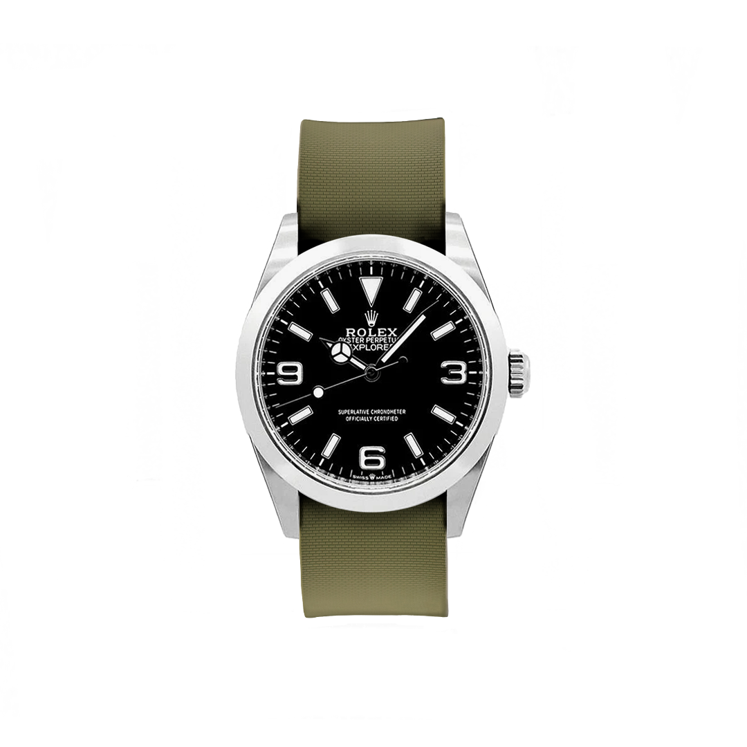 21MM NATO SINGLE PASS RUBBER STRAP FOR ROLEX® Explorer 1 40mm