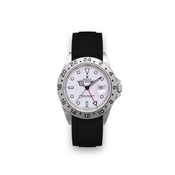 Rubber Strap for Rolex® Explorer II 16570 with deployant buckle
