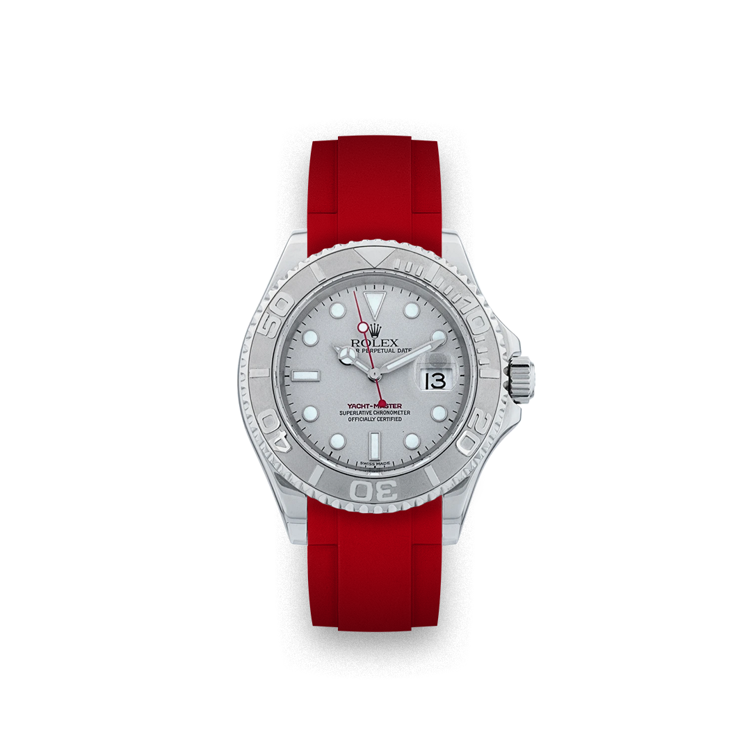 ハンドレ2 Rubber Strap for Rolex Yacht-Master 16622 For Deployant Buckle