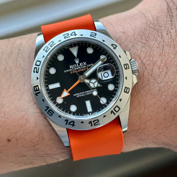 22MM NATO SINGLE PASS RUBBER STRAP FOR ROLEX® Explorer 226570
