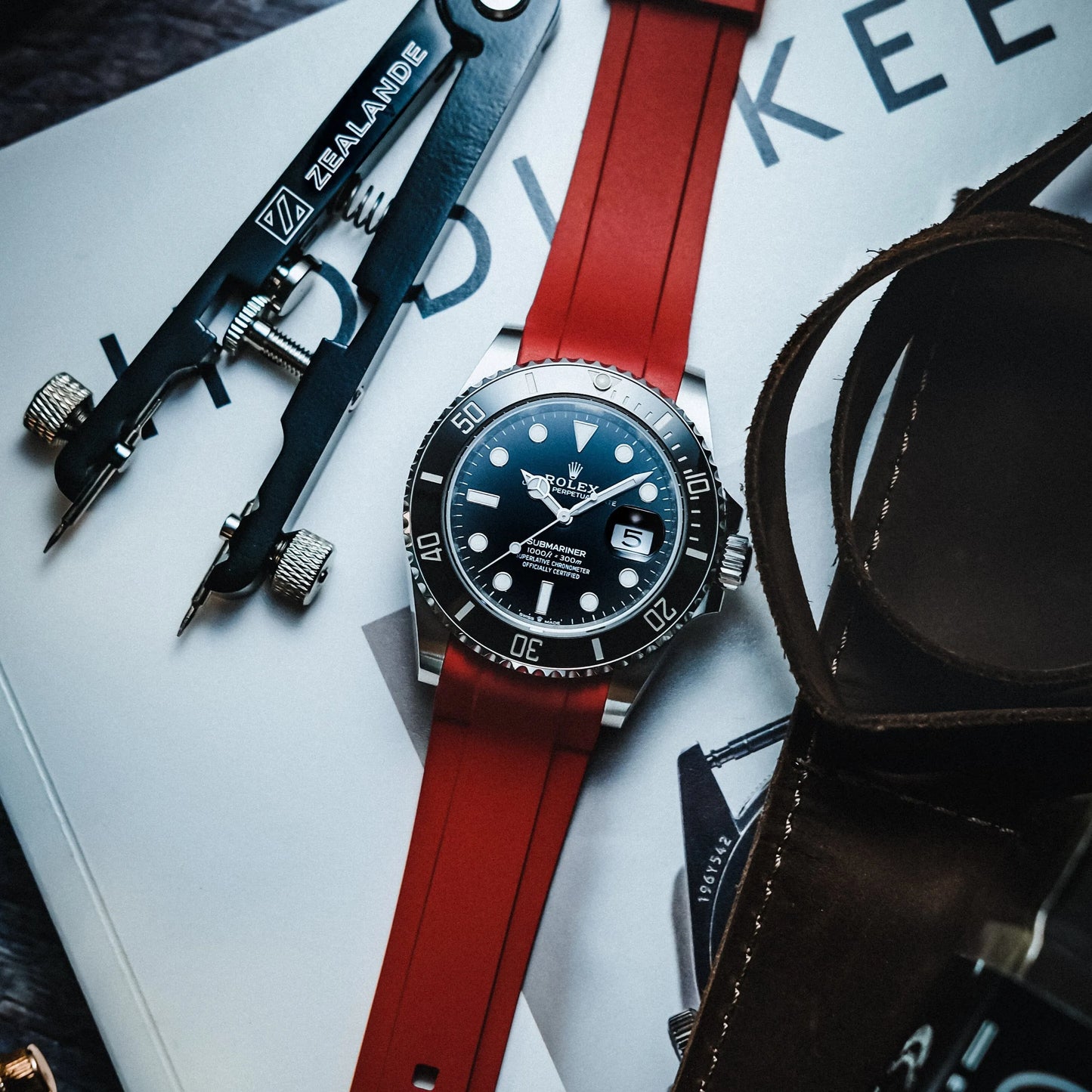 Rubber Strap for ROLEX® Submariner With Date in 41mm (since september 2020) Rubber Straps with tang buckle ZEALANDE 