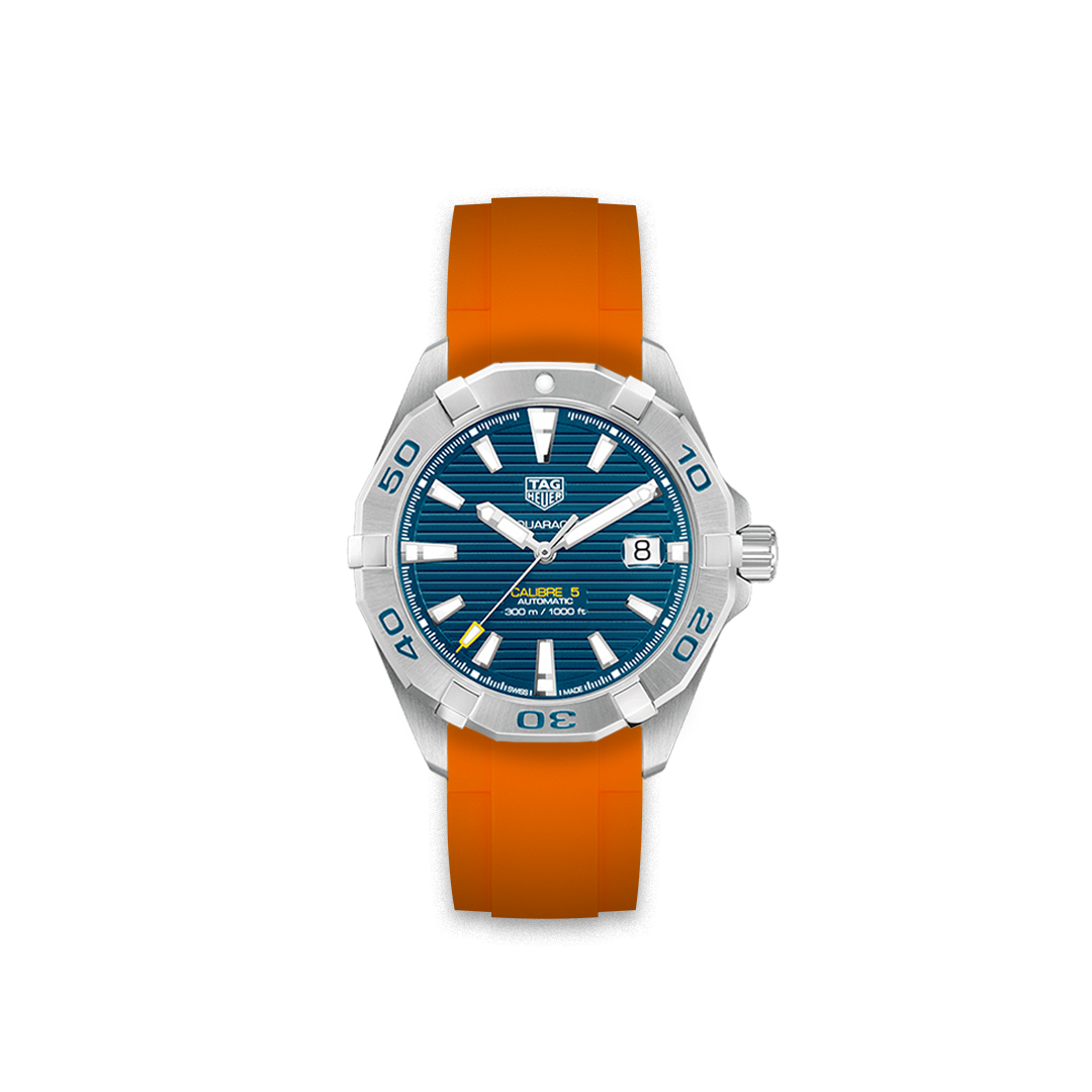 Rubber strap for Tag Heuer® Aquaracer Calibre 5 blue - ZEALANDE