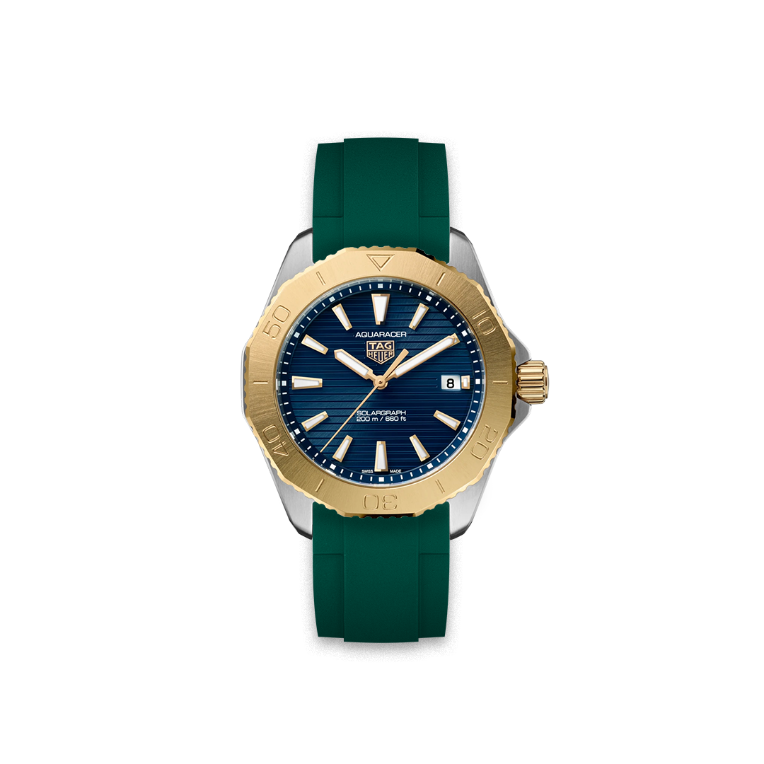ZEALANDE タグ・ホイヤー TAG HEUER アクアレーサー　ラバー Rubber Strap Tag Heuer Aquaracer Pro 200 Solargraph Blue and