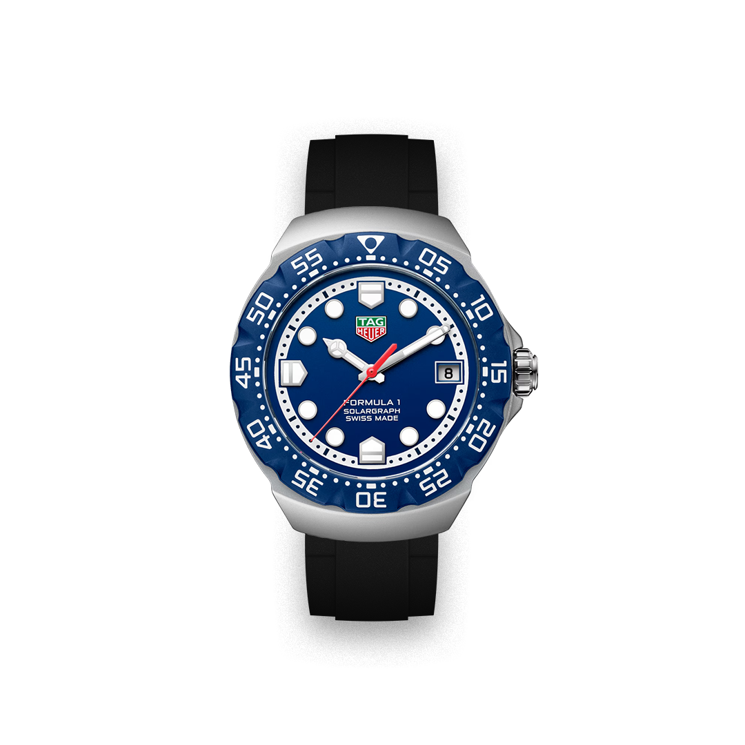 Straight Rubber Strap for Tag Heuer® Formula 1 Solargraph Blue Straight Rubber Strap for Tag Heuer® Formula 1 Solargraph Blue