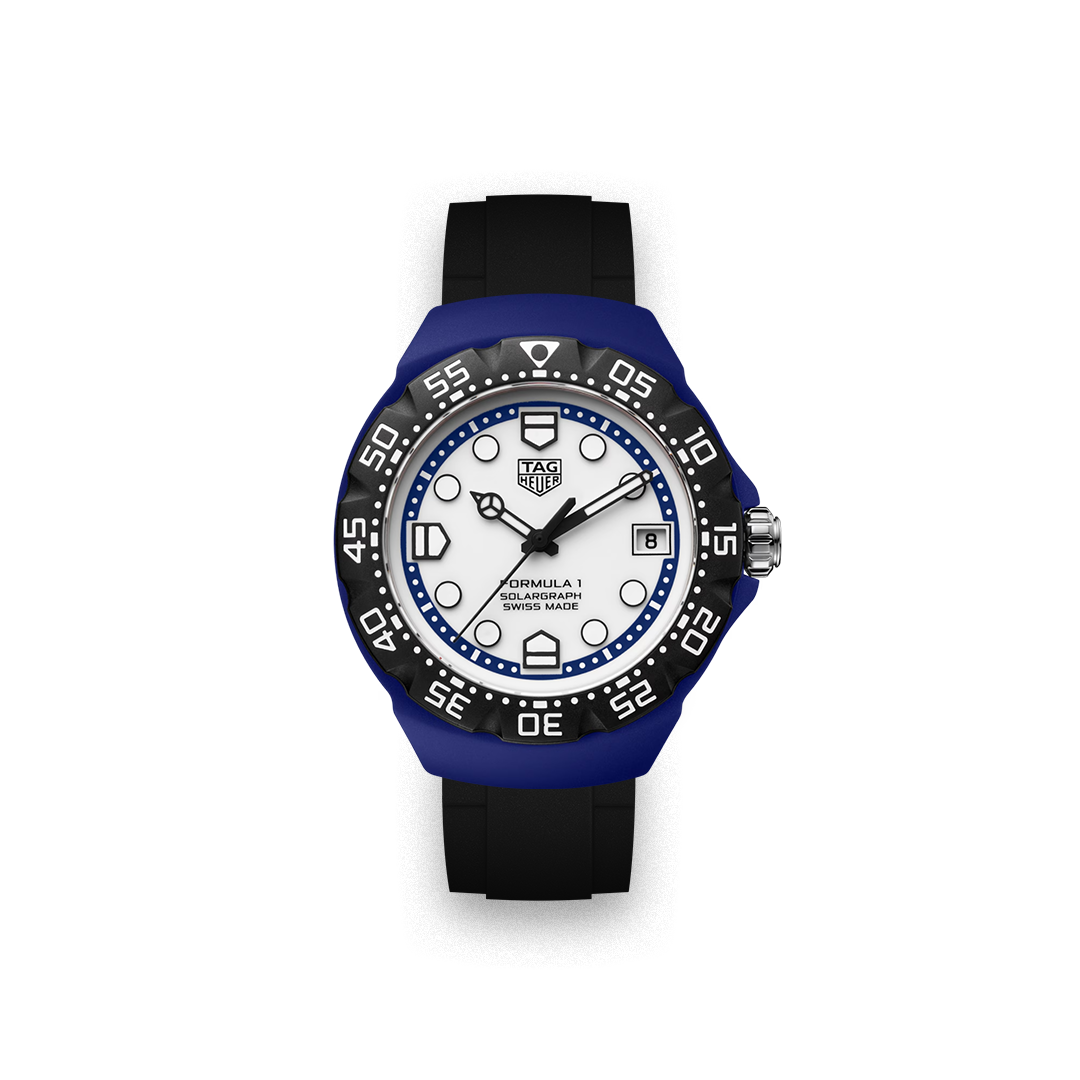 Straight Rubber Strap for Tag Heuer® Formula 1 Solargraph WBY1162