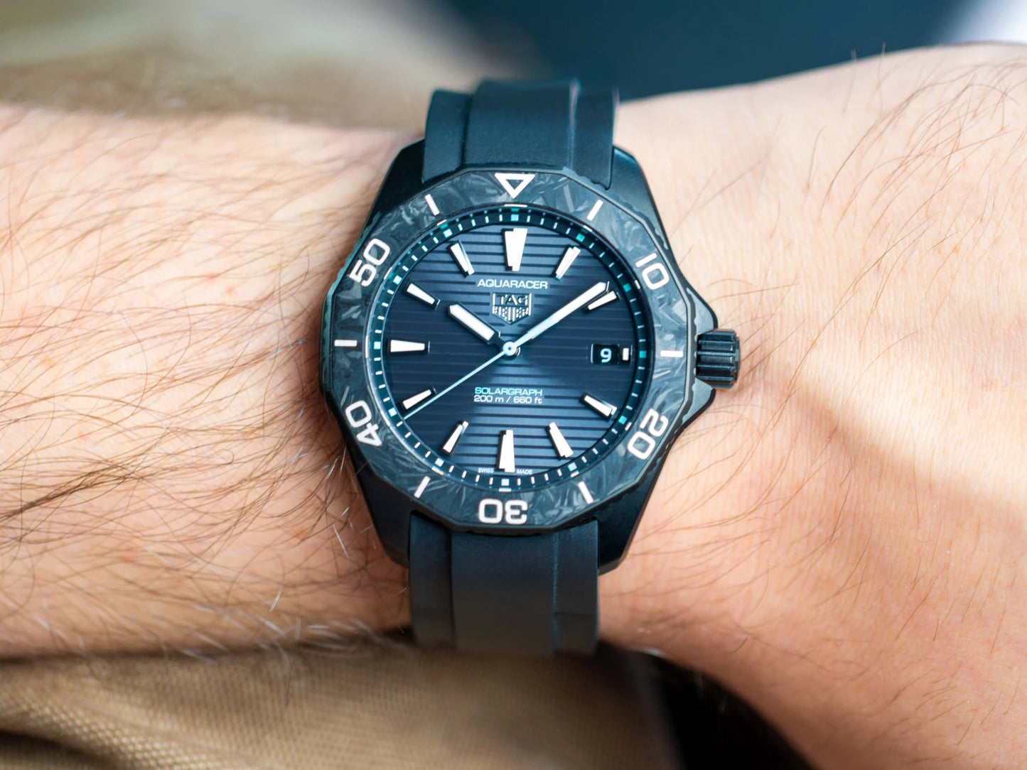 Rubber Strap Tag Heuer Aquaracer Proffessional 200 SOLARGRAPH Rubber Strap Tag Heuer Aquaracer Proffessional 200 SOLARGRAPH