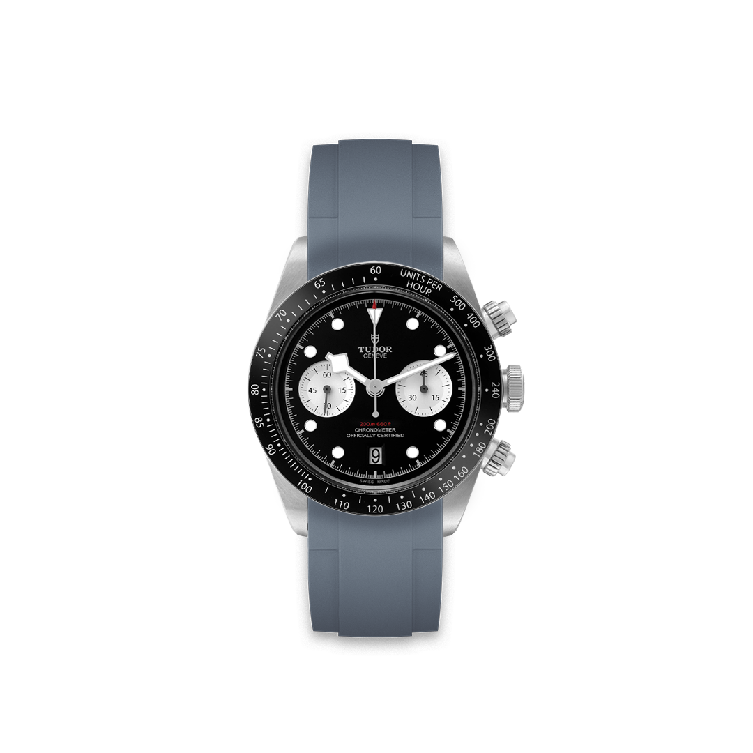 Rubber Strap for Tudor® Black Bay Chronograph Black Dial - ZEALANDE