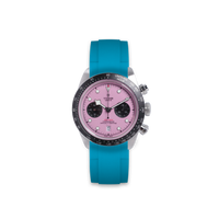 Correa de caucho para Tudor® BLACK BAY Cronógrafo Esfera Rosa