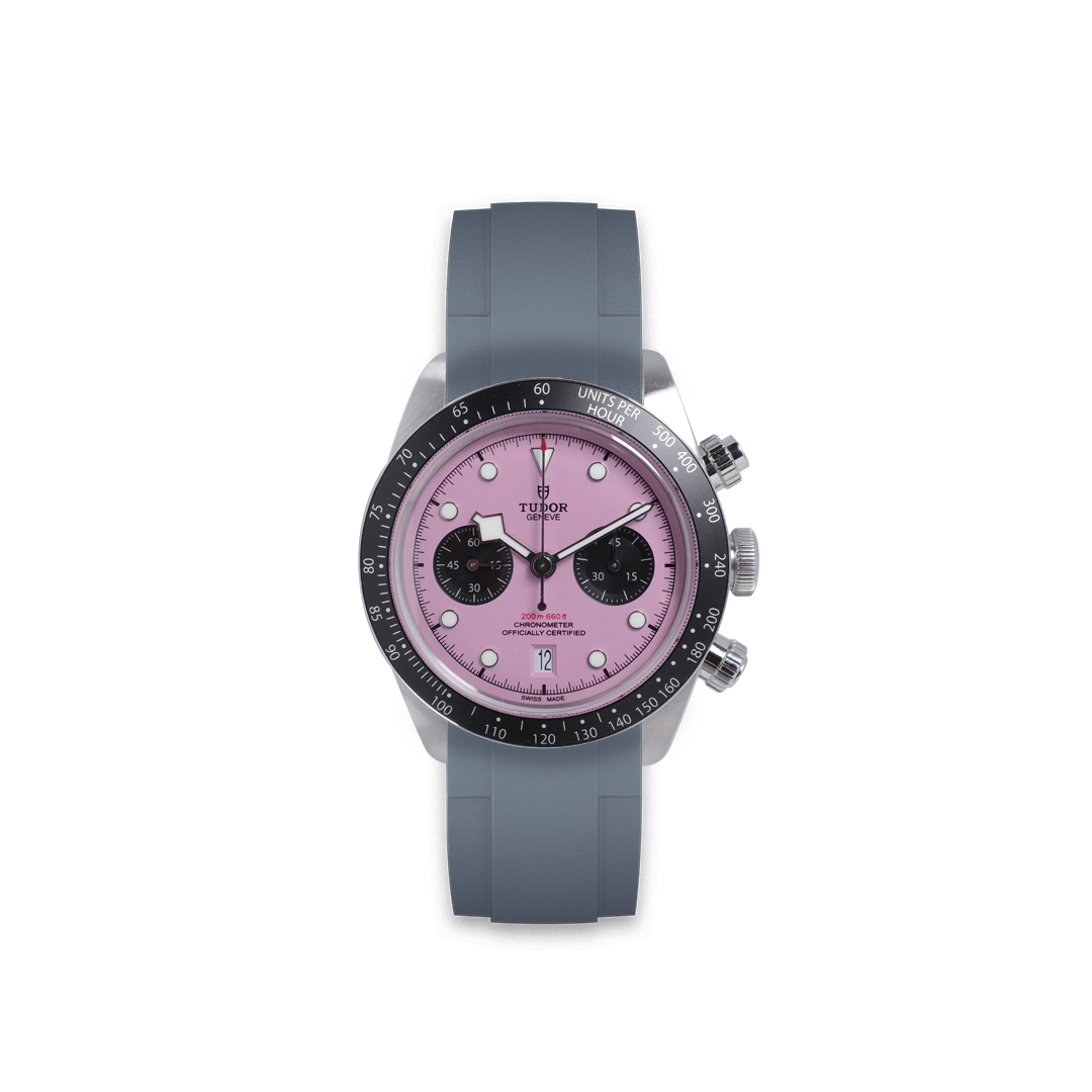 Rubber Strap for Tudor® Black Bay Chronograph Pink Dial - ZEALANDE