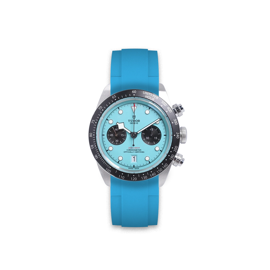 Rubber Strap for Tudor® Black Bay Chronograph Turquoise Dial