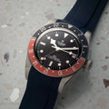 bracelet en caoutchouc pour Tudor BLACK BAY 41 GMT bracelets en caoutchouc ZEALANDE Bleu brossé 