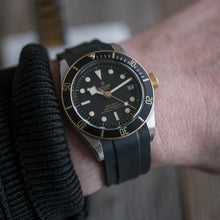  bracelet en caoutchouc pour Tudor® BLACK BAY 41 Black & Gold