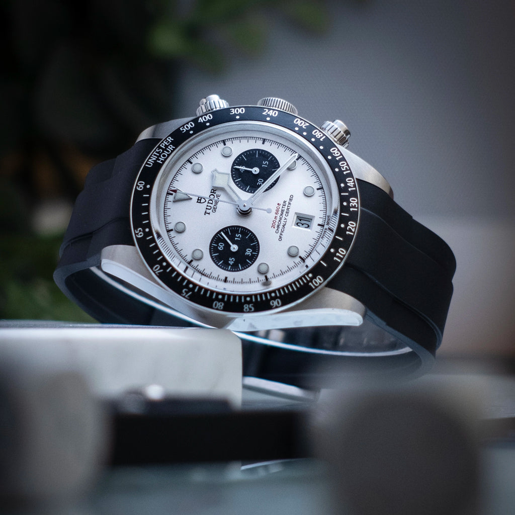 Rubber Strap for Tudor Black Bay Chronograph White Dial ZEALANDE
