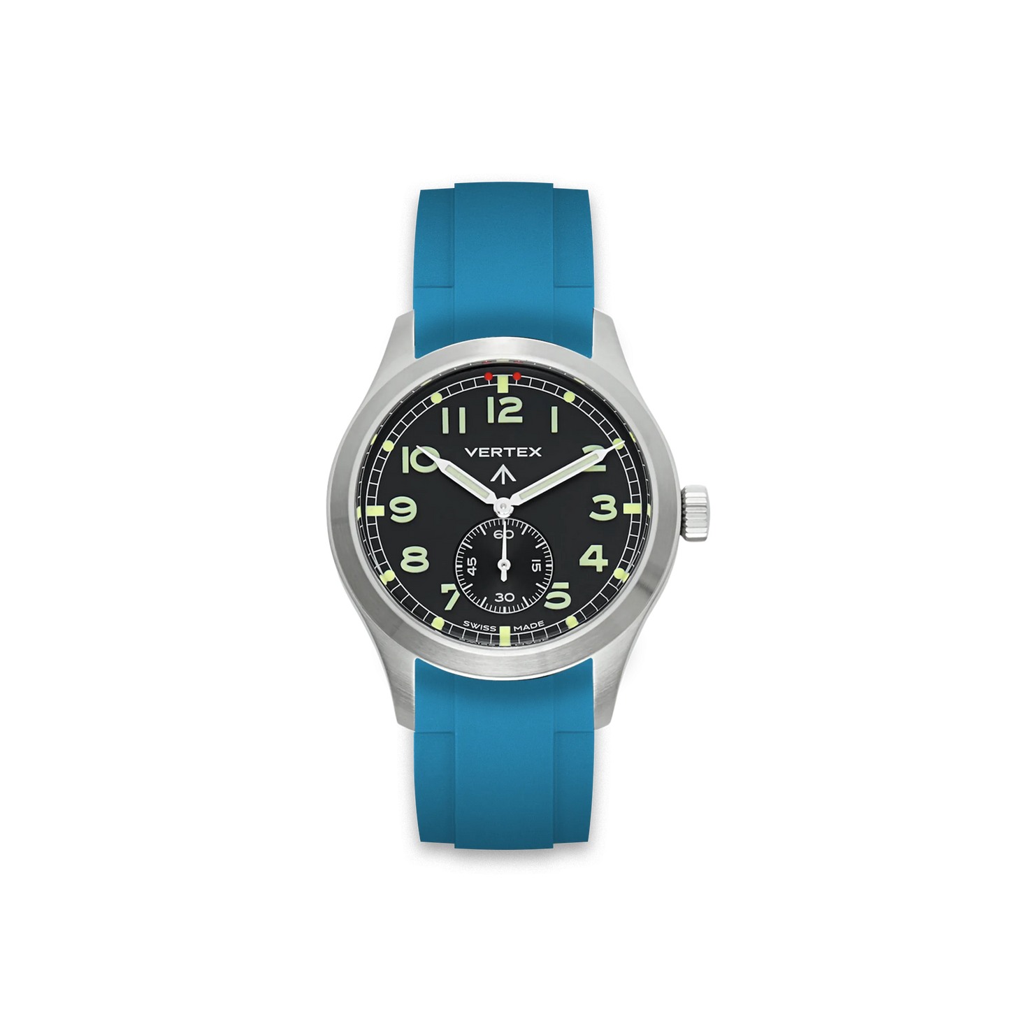 Rubber Strap for Vertex® M100 & M100B Rubber Straps ZEALANDE Miami Blue Brushed Classic