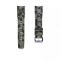 Rubber Strap for TAG HEUER® Aquaracer Calibre 5 White in 41mm (Ref: WBD211XXX & WBD111XXX) Rubber Straps ZEALANDE Forest Camo'Z Polished Classic