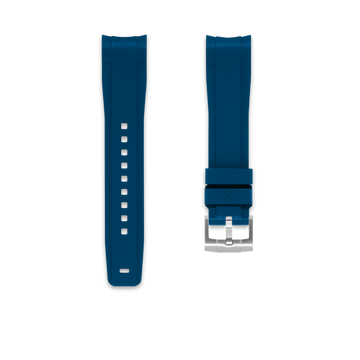 Rubber Strap Tag Heuer Aquaracer Pro 200 Solargraph Blue and